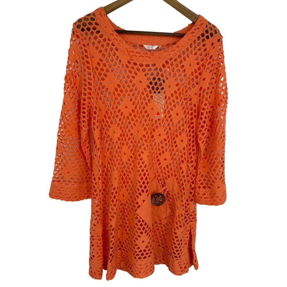 Kaktus 3/4 Sleeve Swimsuit Cover Tunic Size XL